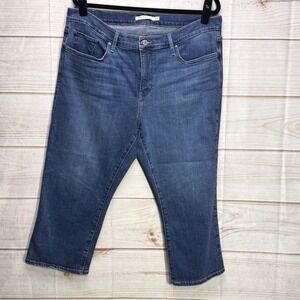 Levis 311 Shaping Capri Jeans Womens Size‎ 18W Blue Medium Wash Denim Capri